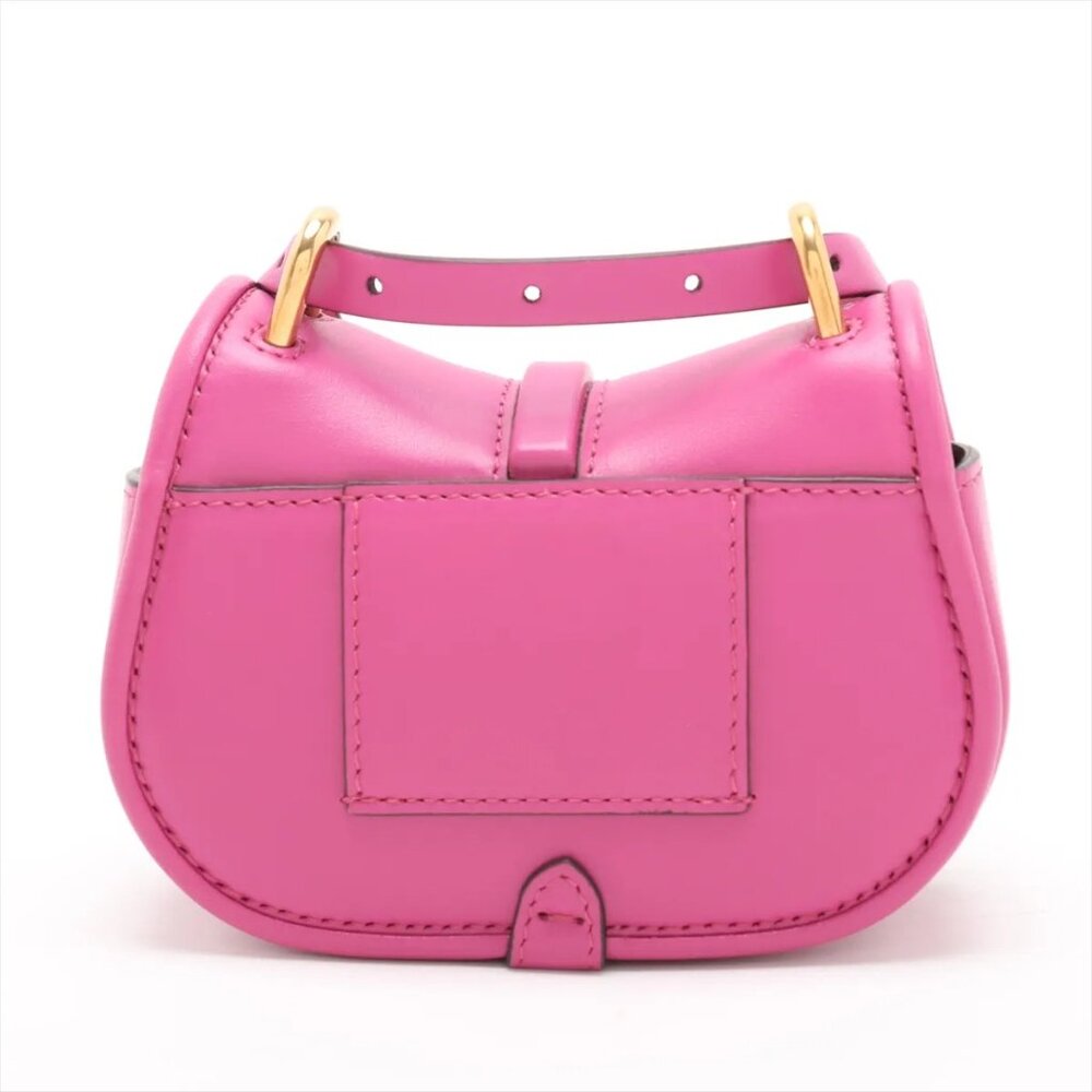 👜 Fendi C’Mon Nano Leather Shoulder Bag Pink 7AS219 - Picture 2 of 10